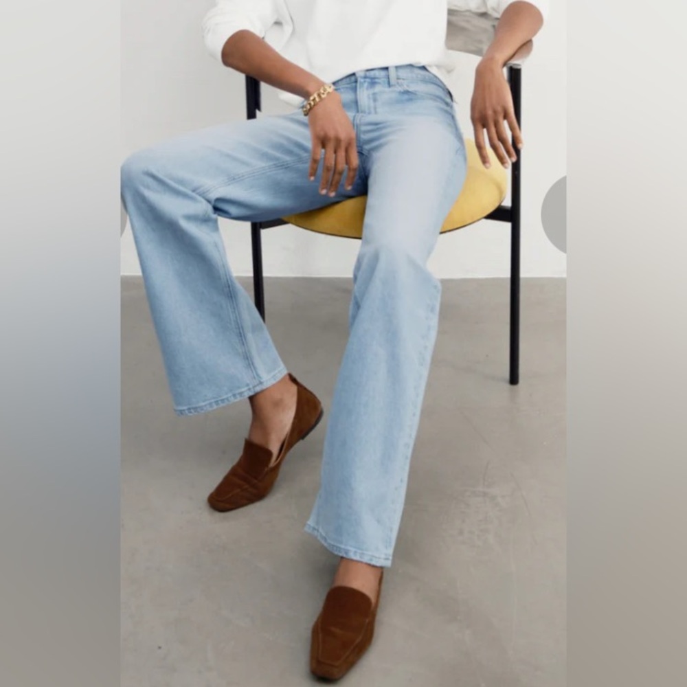 AYR Light Blue Straight-Leg Jeans, Hero Baby Wash